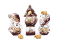 Rhino DnD Dice Set - 7-Piece Resin RPG Dice for Dungeons and Dragons - Rhinoceros Dice Set - Pathfinder Dice - Nerdy Gift