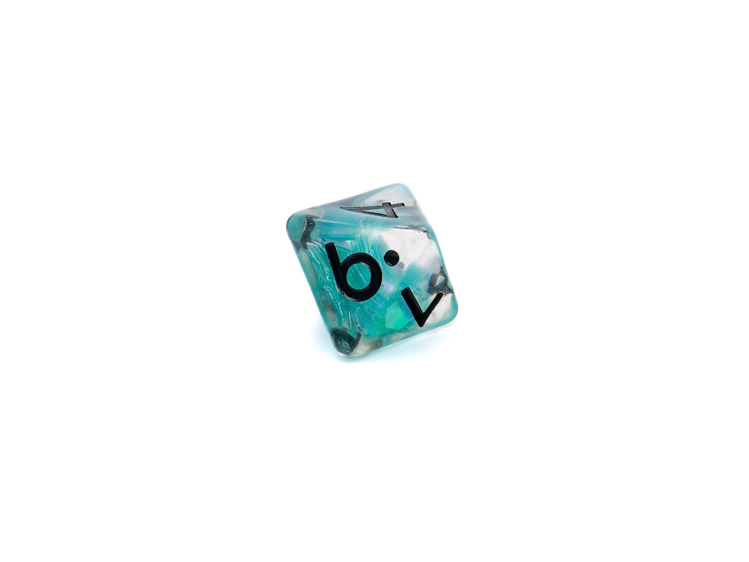 Teal Iceberg DnD Dice Set: 7 Piece Glitter Resin RPG Dice