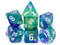 Ocean Dream Acrylic DnD Dice Set: 7 Piece RPG Dice