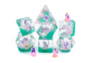 Unicorn Resin DnD Dice Set: 7-Piece RPG Dice