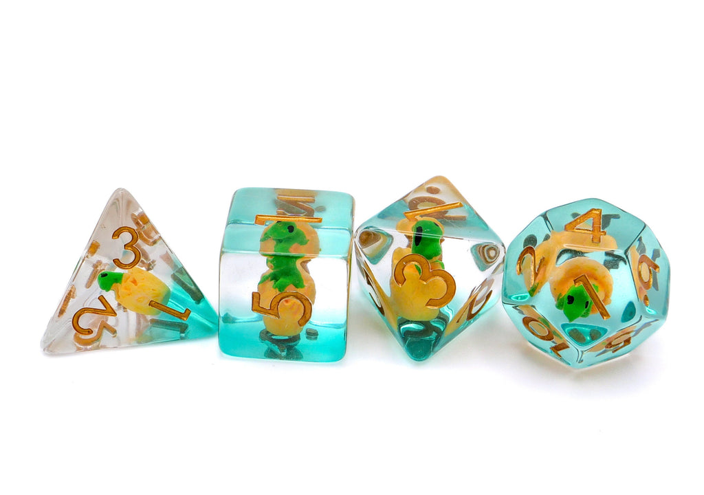 Dragon Egg DnD Dice Set - 7 Piece RPG Dice -  Hatchling Green Dragon - Ideal for Tabletop RPGs - Fantasy Gaming Gift | Nerdy Gift