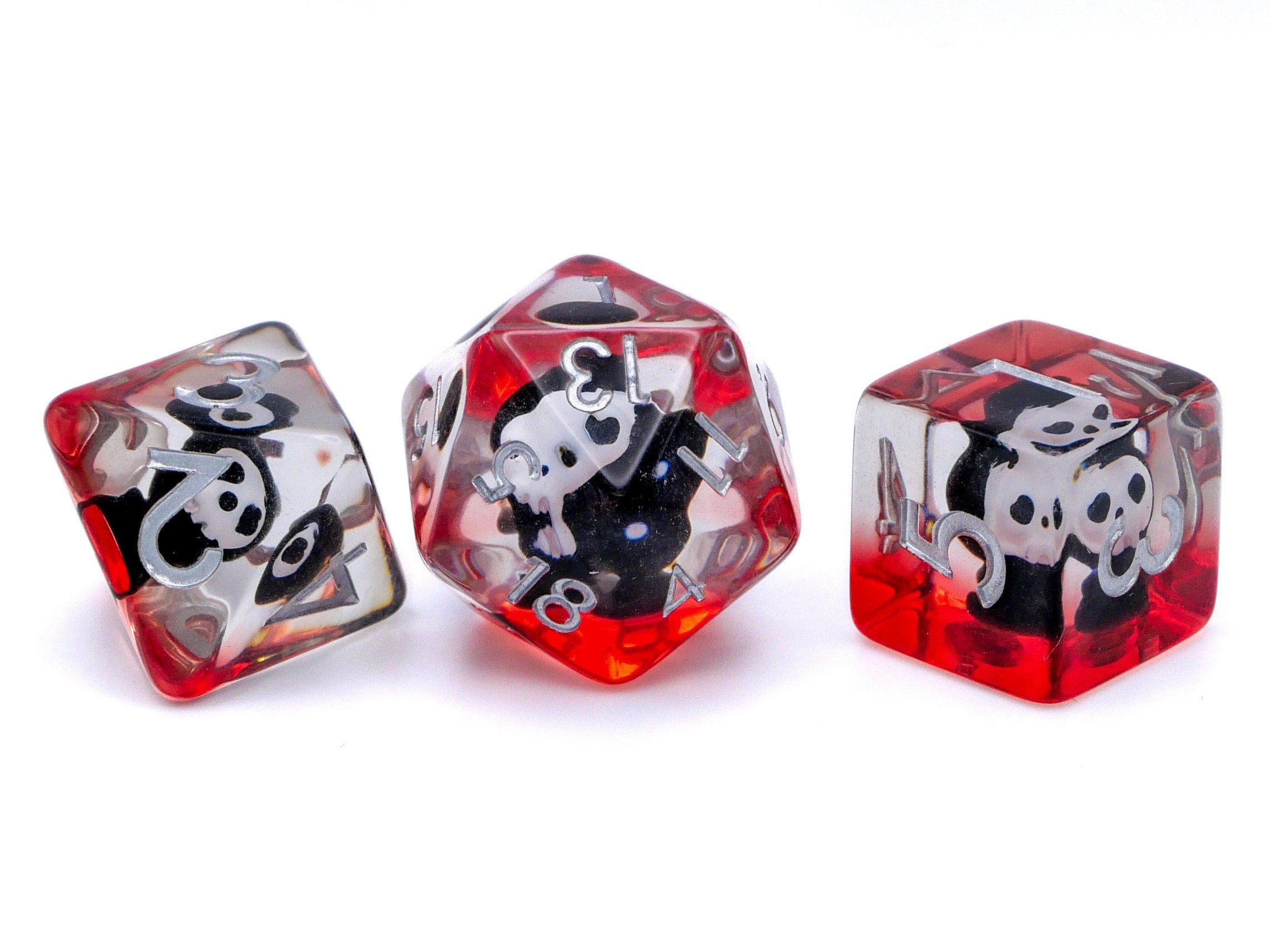 Grim Reaper DnD Dice Set | 7 Piece RPG Dice | Ghost Blood Dice | Spirit Dice | Dungeons & Dragons | Supernatural Dice | Tabletop RPG Gift