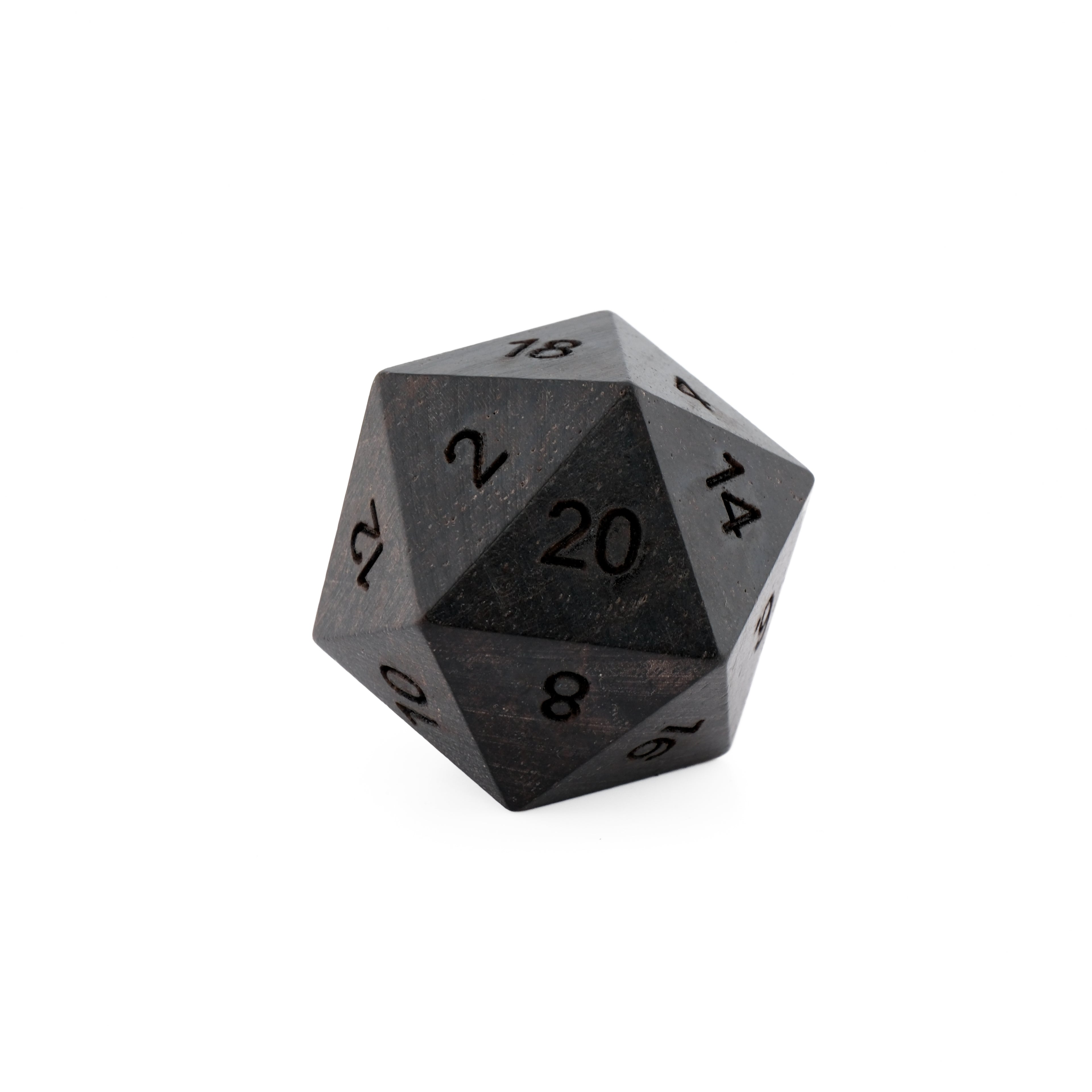 Gothic Dark Wood RPG Dice Set - Ebonized Finish for D&D & Tabletop