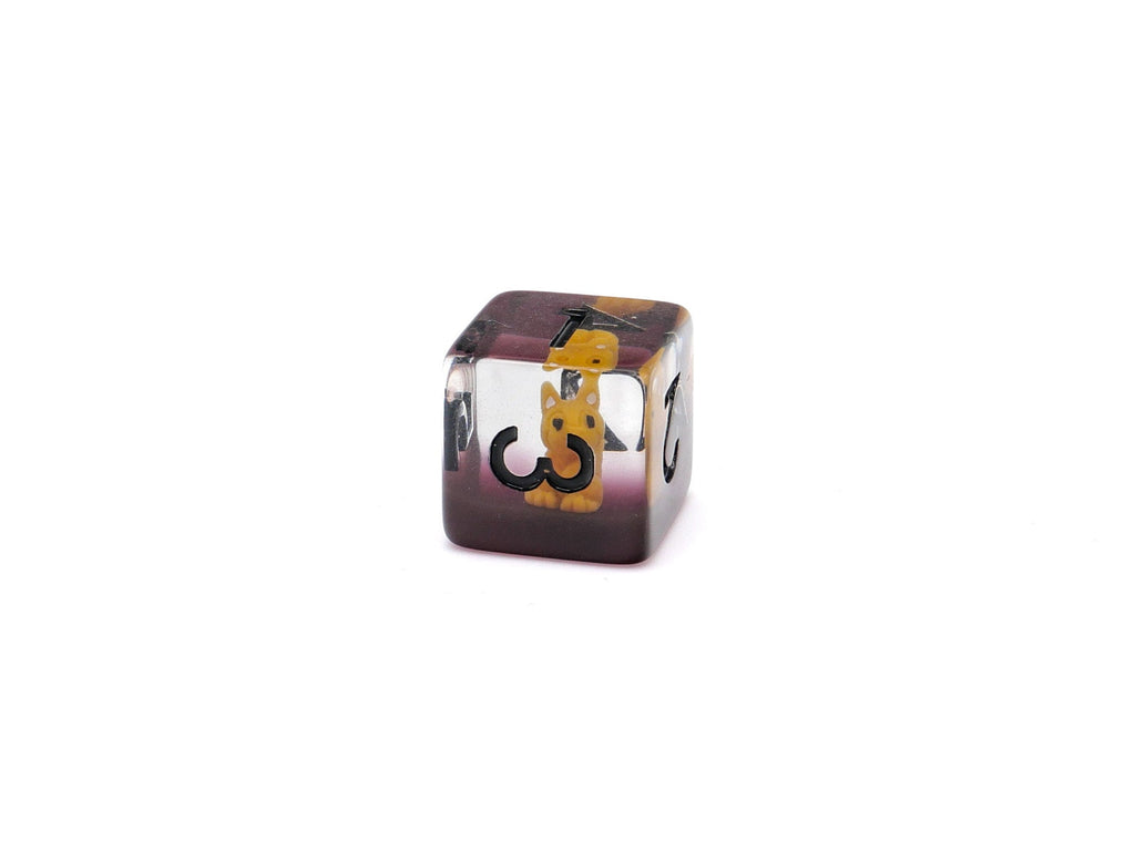 Squirrel Resin DnD Dice Set: 7-Piece Animal RPG Dice