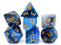 Midnight Star Acrylic DnD Dice Set: 7-Piece RPG Dice