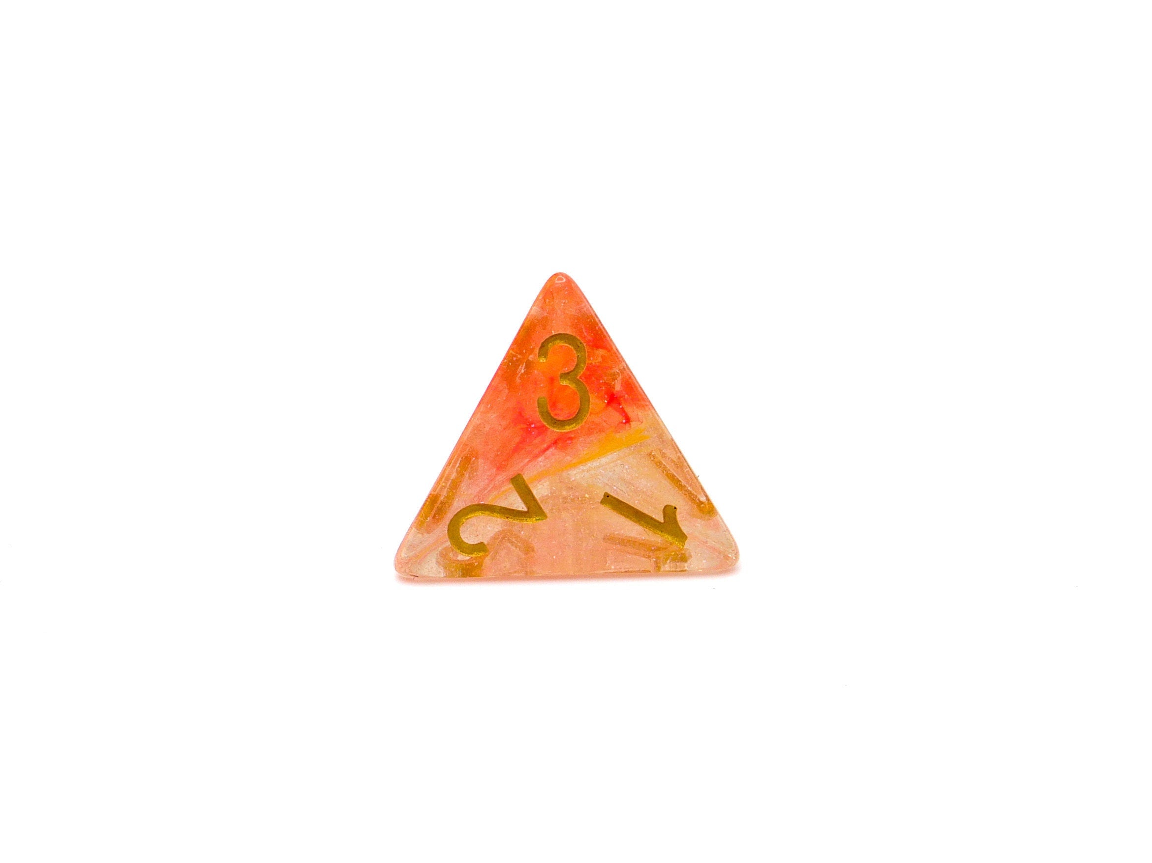 Peach Swirl Resin DnD Dice Set: 7 Piece RPG Dice