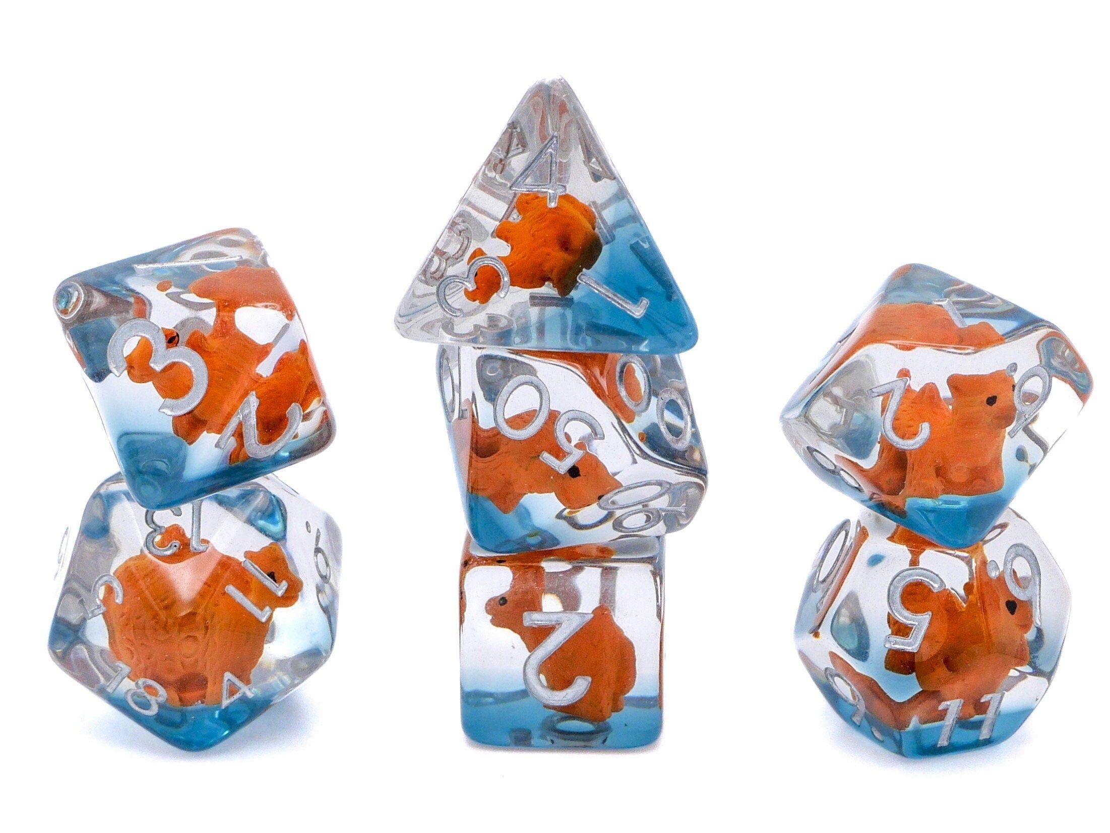 Camel DnD Dice Set: 7-Piece Resin RPG Dice