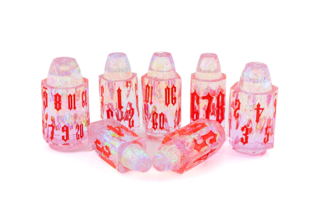 Magician Bullet Dnd Dice | Resin RPG Dice Set | Cosmic Revolver Ammo | Colorful Bullet Dice | Dungeons & Dragons | Tabletop RPG | Nerdy Gift