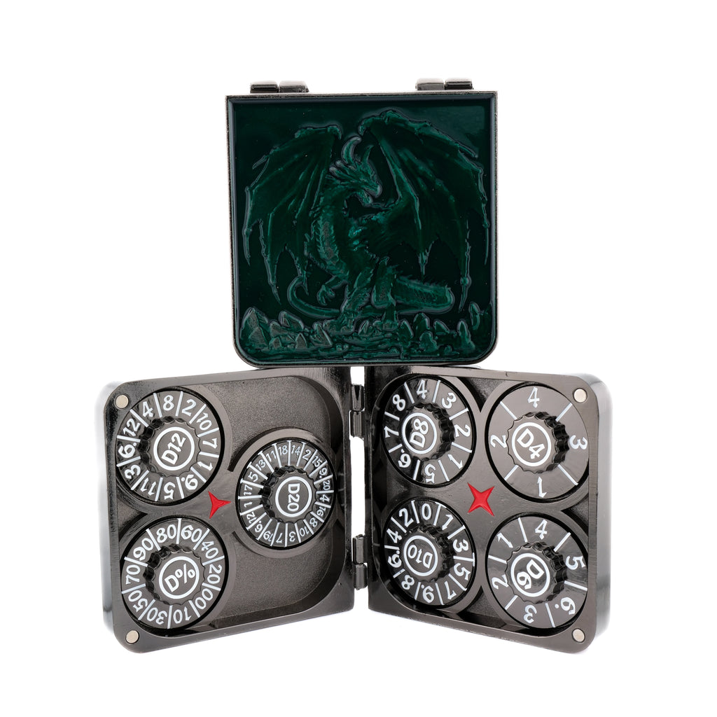 Dragon Metal Foldable 7-in-1 Spinning DND Dice Set
