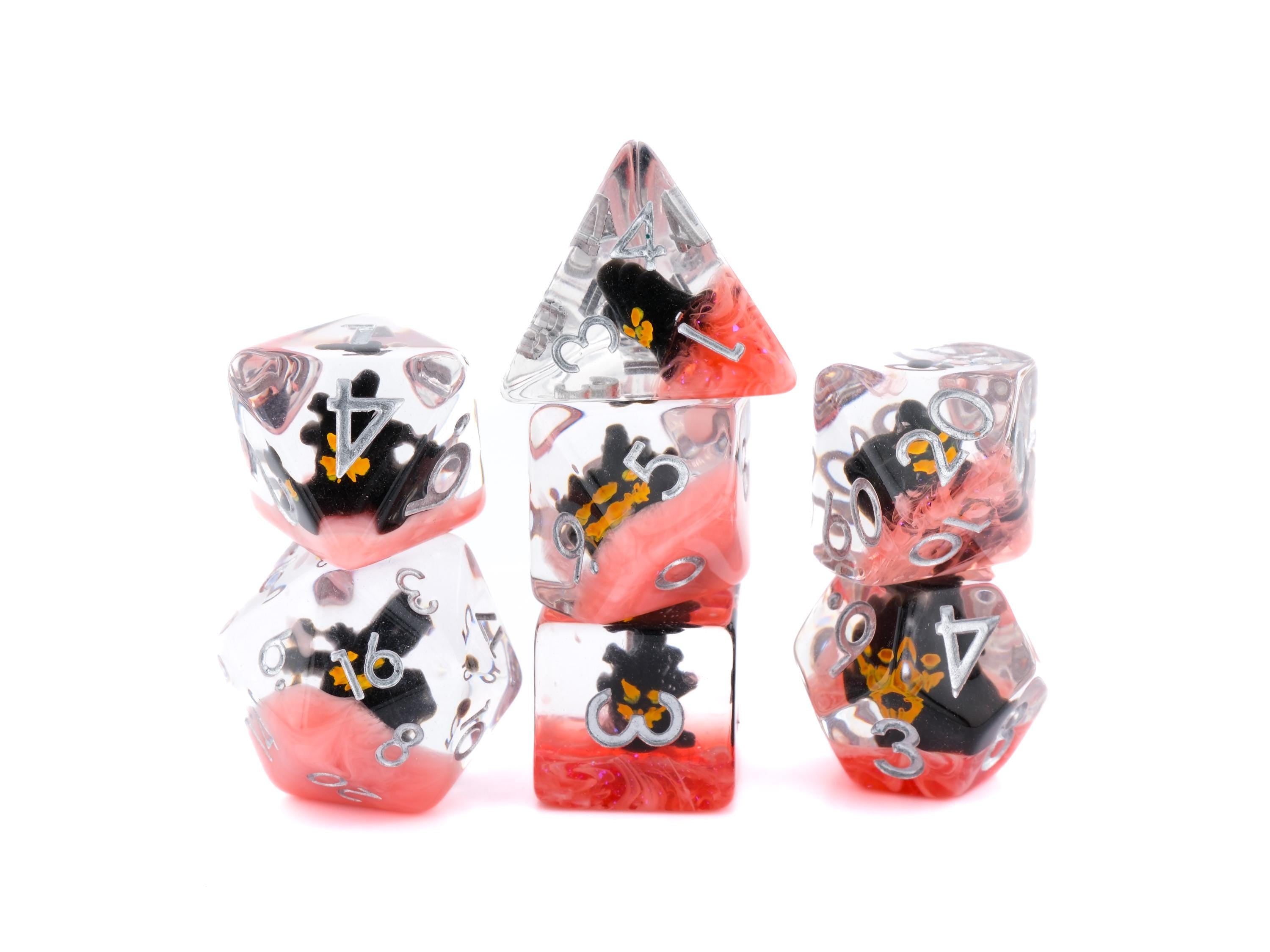 Ent Tree Resin DnD Dice Set: 7-Piece Mystical Creature RPG Dice