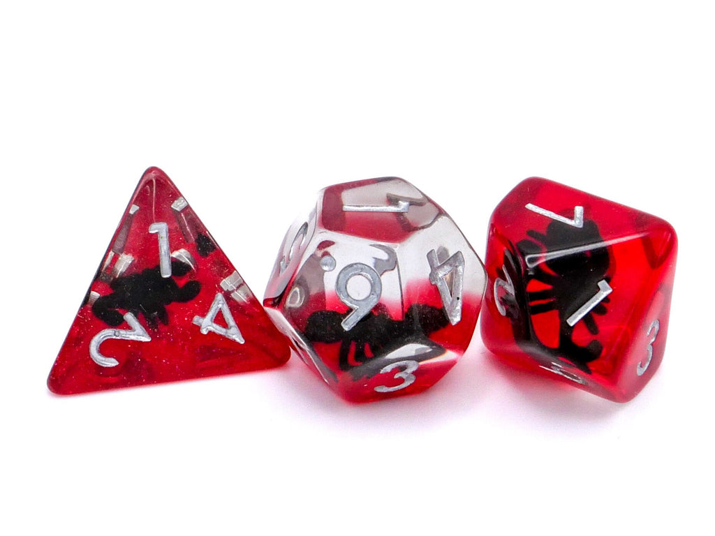 Scorpion Resin DnD Dice Set: 7 Piece Insect RPG Dice
