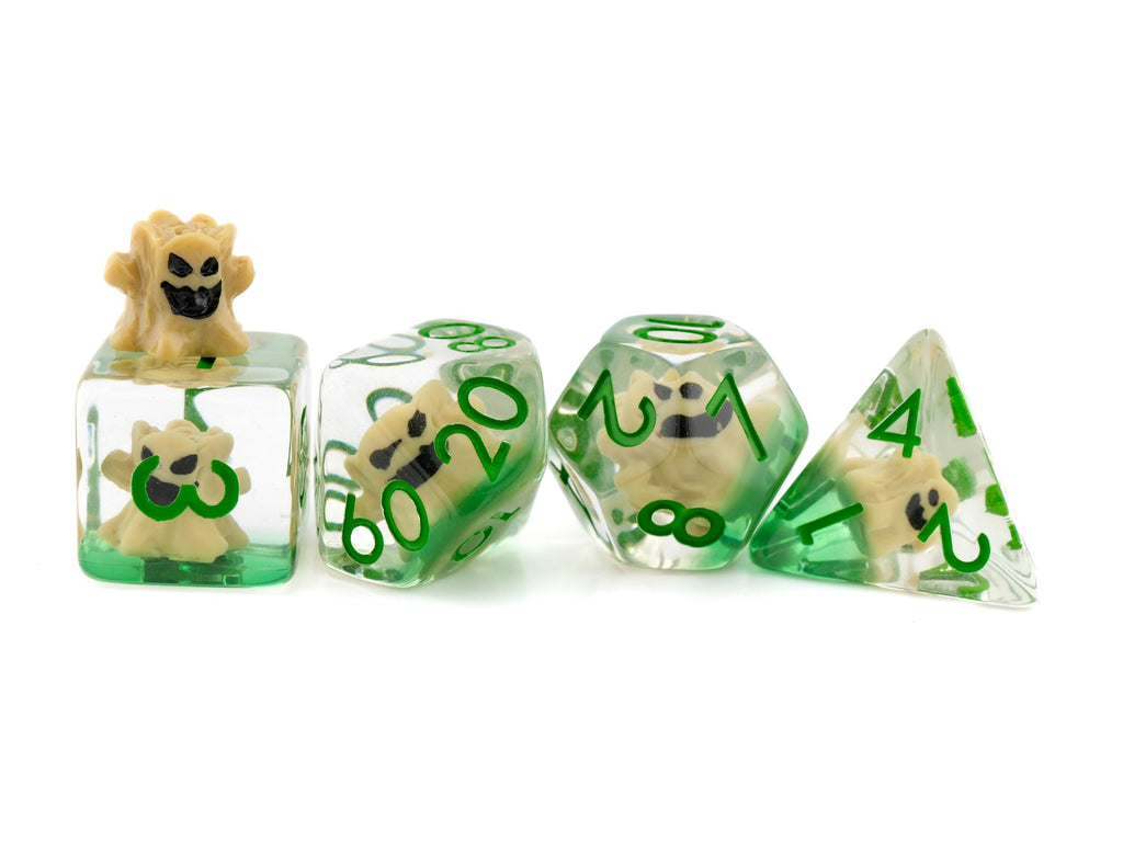 Ent Tree Resin DnD Dice Set: 7-Piece Mystical Creature RPG Dice