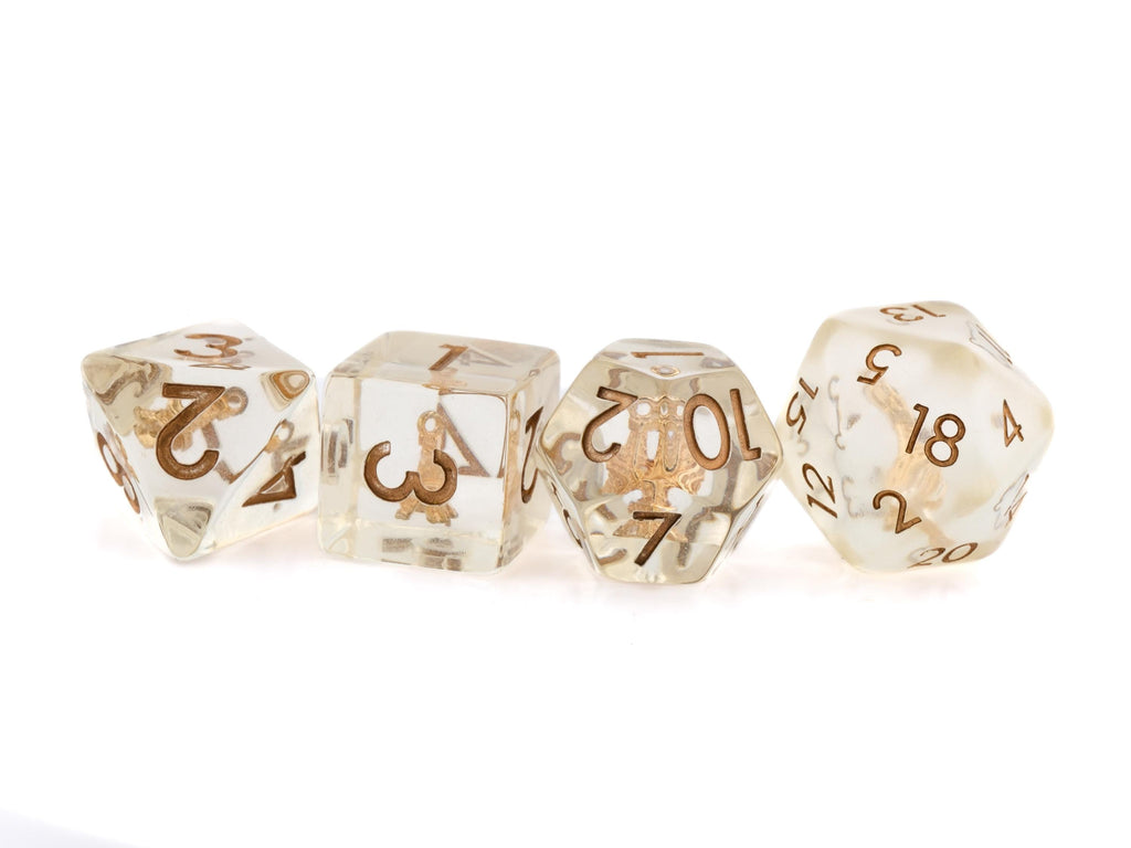 Eiffel Tower Resin DnD Dice Set: 7 Piece Paris Architecture RPG Dice