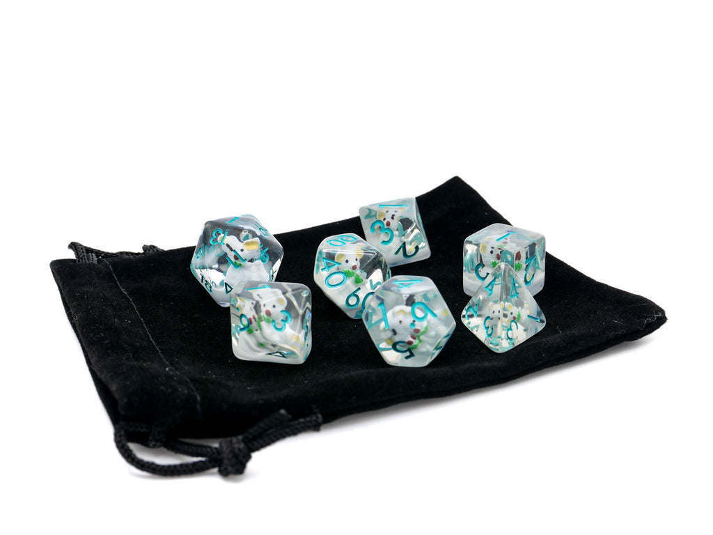 Koala DnD Dice Set: 7 Piece Resin RPG Dice