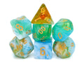 Vivid Mirage Acrylic DnD Dice Set: 7 Piece RPG Dice