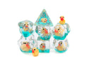 Rubber Duck Resin DnD Dice Set: 7-Piece Bird RPG Dice