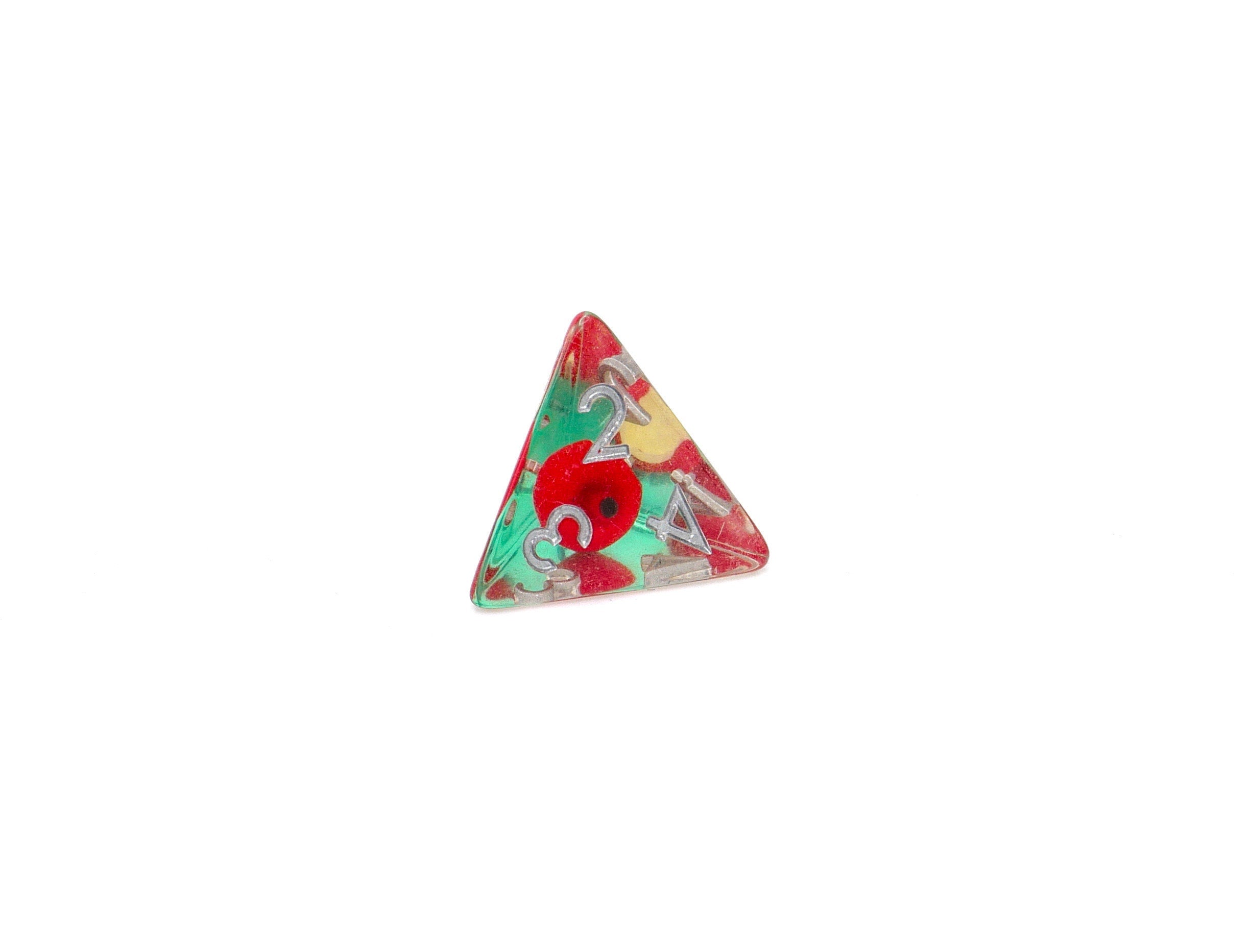 Apple Resin DnD Dice Set: 7 Piece Bitten Fruit RPG Dice
