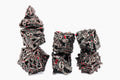 Carved Dragon Head Metal DnD Dice Set - 7-Piece Wyvern RPG Dice
