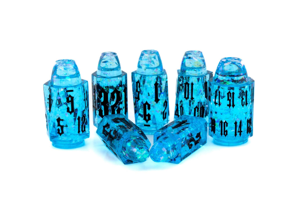 Magician Bullet Dnd Dice | Resin RPG Dice Set | Cosmic Revolver Ammo | Colorful Bullet Dice | Dungeons & Dragons | Tabletop RPG | Nerdy Gift