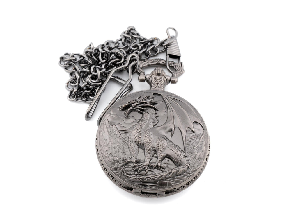 Dragon Pocket Watch DnD Dice Set: Mini Metal RPG Dice