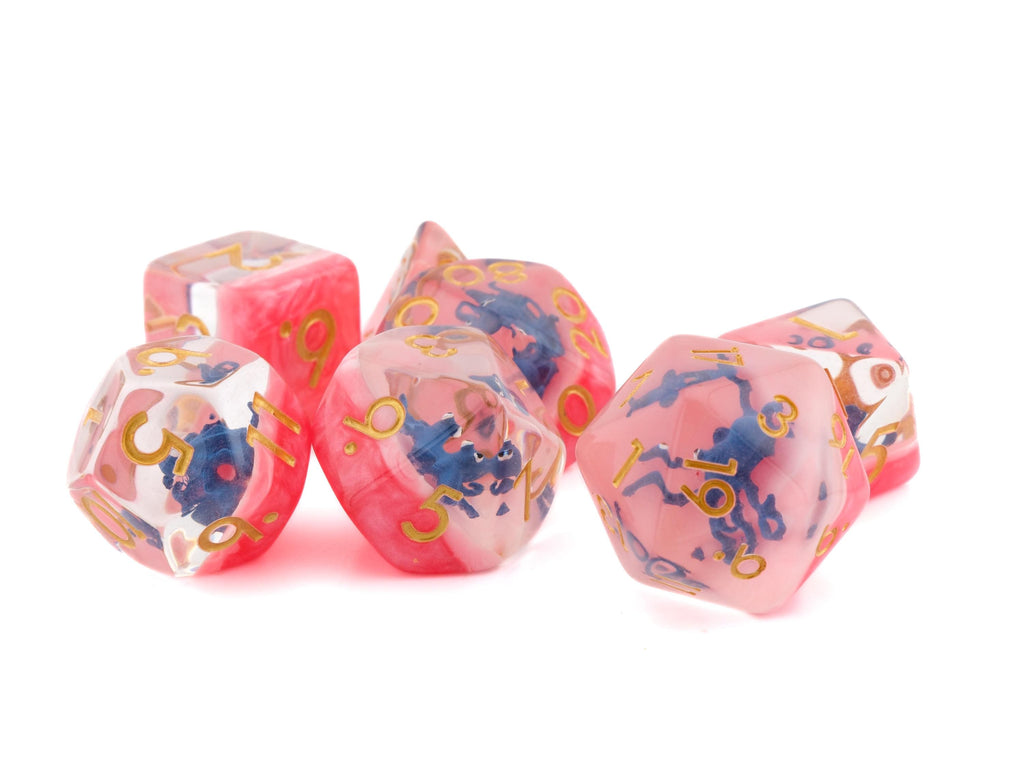 Octopus Resin DnD Dice Set: 7-Piece Aquatic RPG Dice for Dungeons and Dragons
