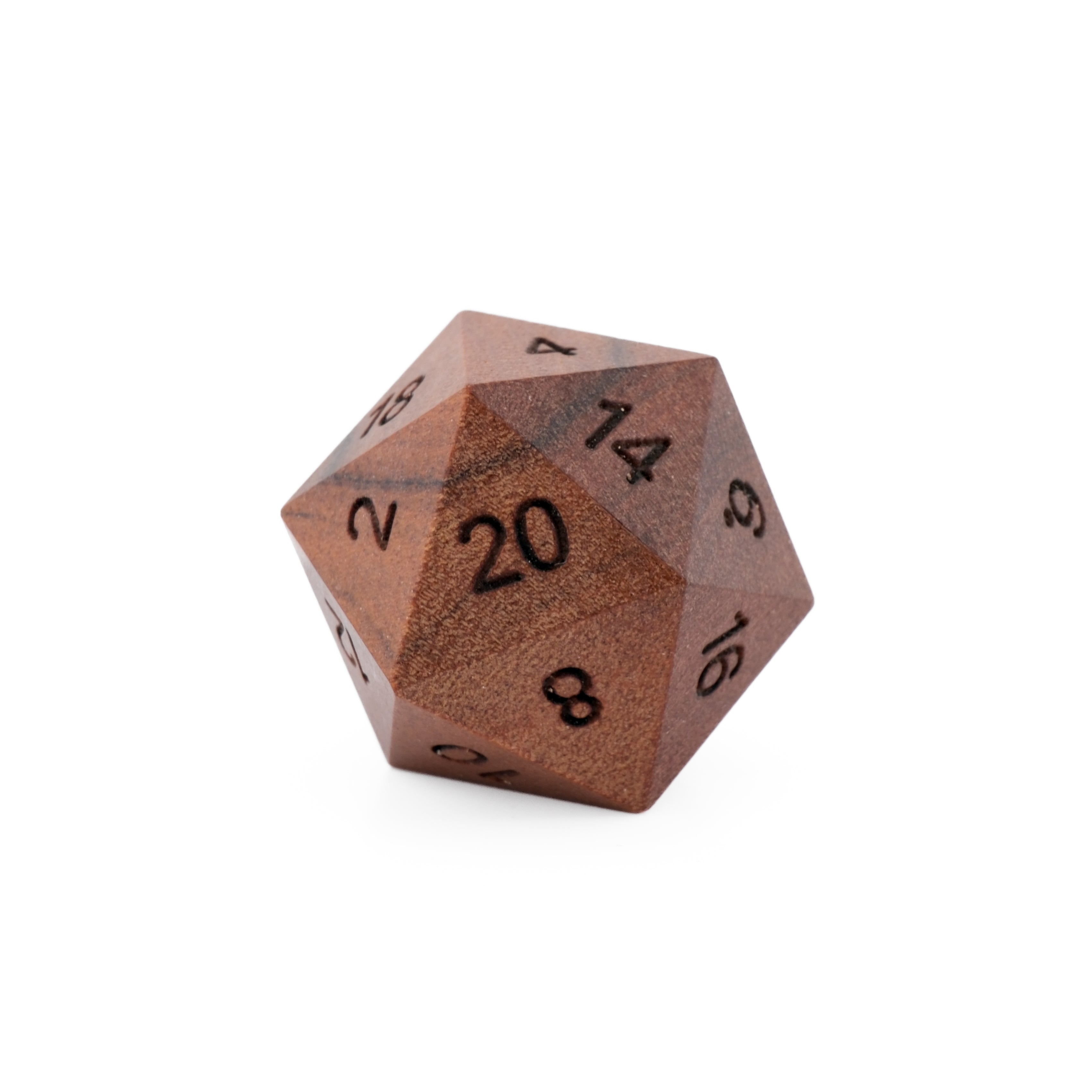 Rosewood Polyhedral Dice Set - 7pc D&D RPG Dice