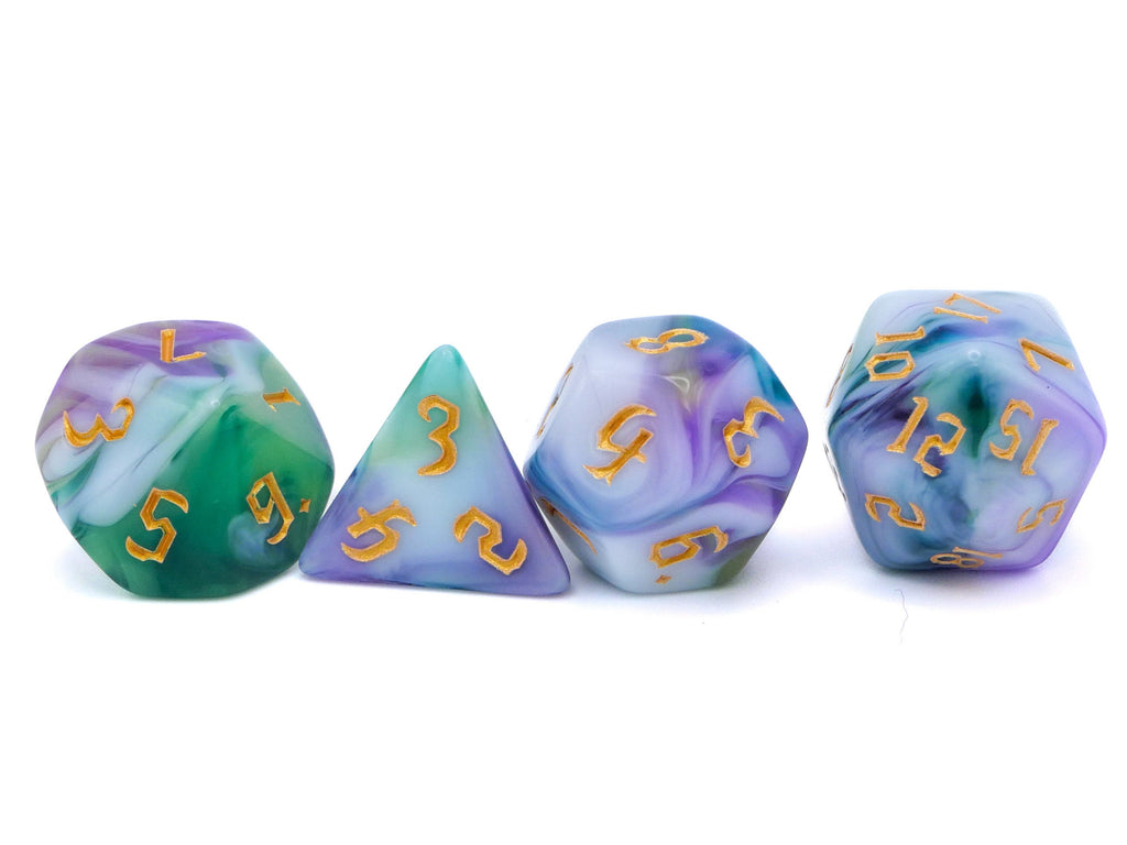 Enchanted Prism Acrylic DnD Dice Set: 7 Piece RPG Dice