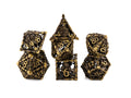 Grim Reaper Hollow Metal DnD Dice | 7 Piece RPG Dice Set | 4 Colors | Death Scythe Dice | Dungeons & Dragons | Tabletop RPG | Gamer Gift