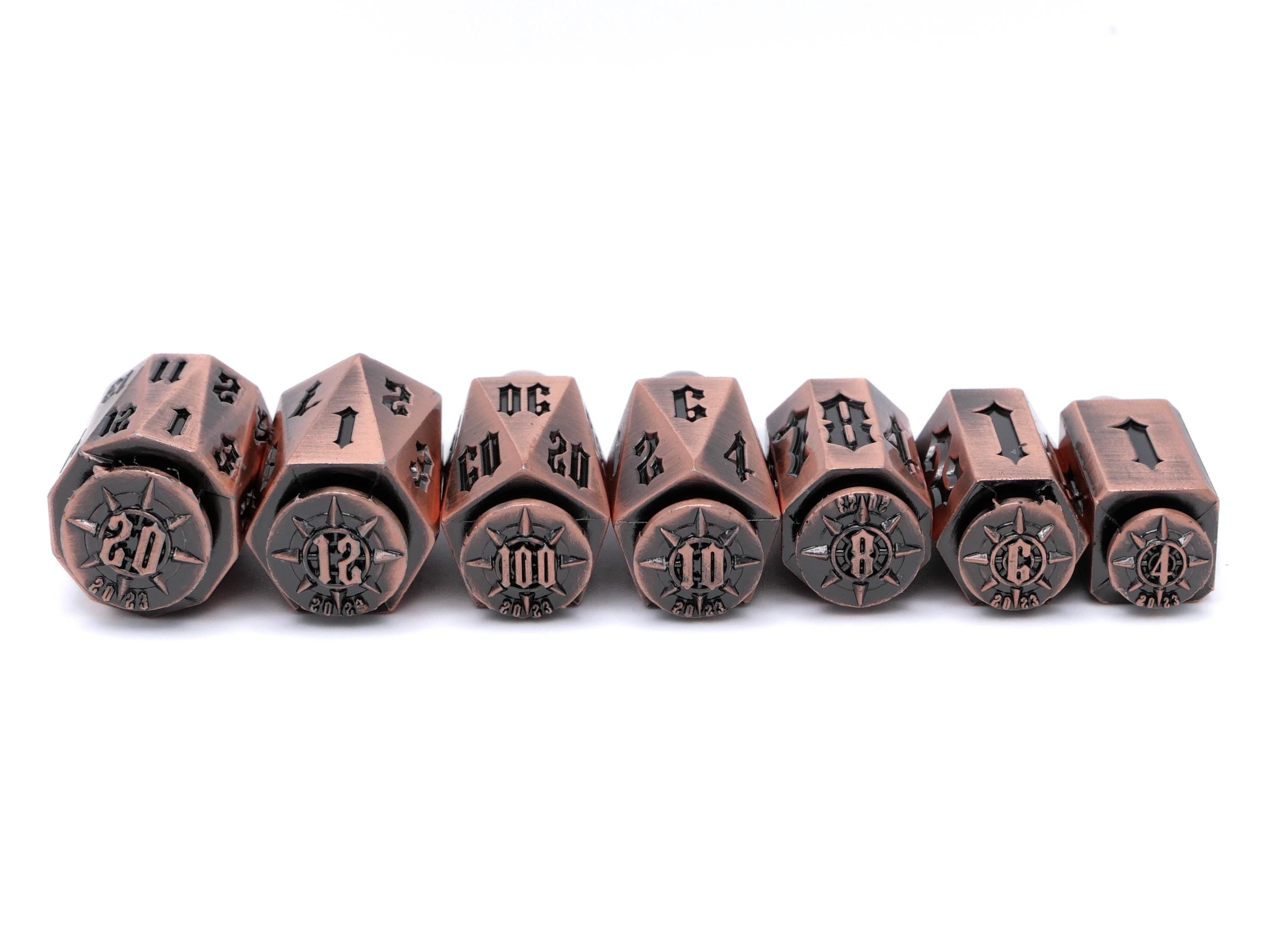 Bullet Metal DnD Dice Set | 7 Piece RPG Dice Set | Ammo Dice | Dungeons & Dragons | Weapon Ammo | Tabletop RPG | Nerdy Gamer Gift