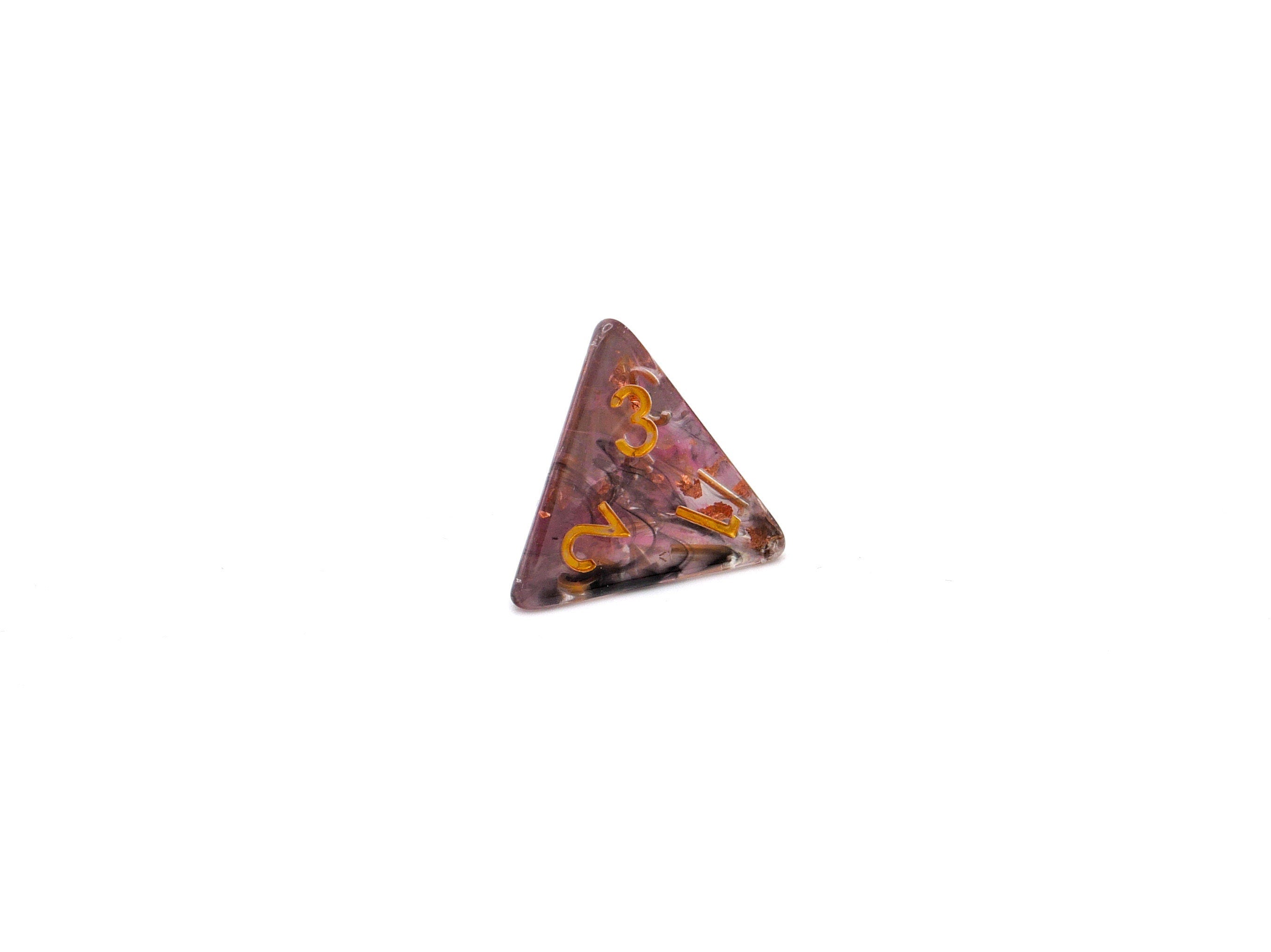 Nebula Resin DnD Dice Set: Swirled Colors, Copper Foil - 7 Piece RPG Dice