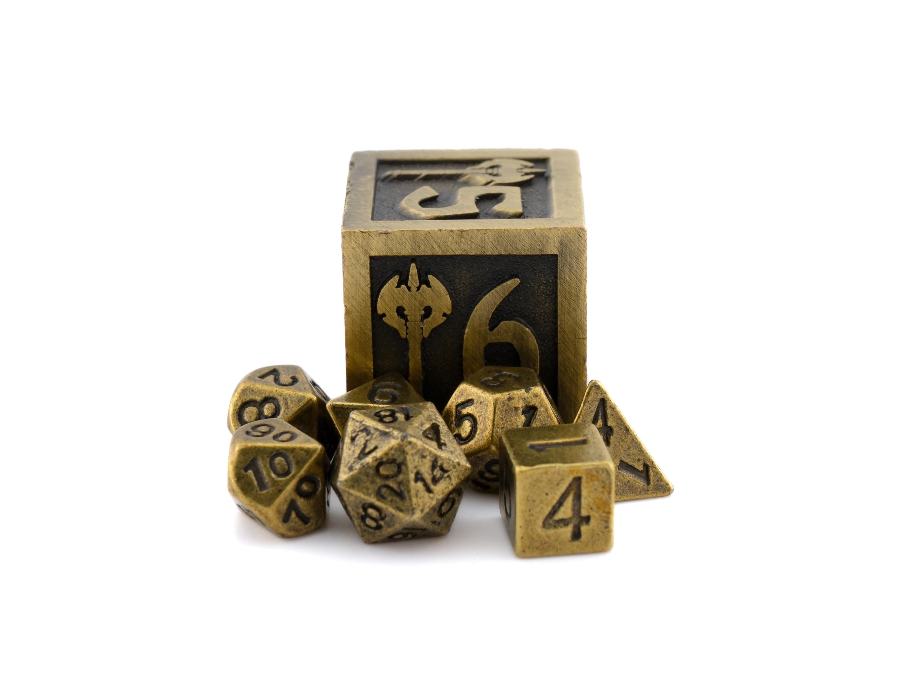 Octopus Pocket Watch Metal DnD Dice Set: Locket 7 Piece RPG Dice