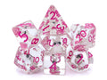 Bunny DnD Dice Set: 7 Piece Resin RPG Dice