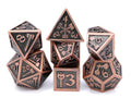 Hammer & Axe Metal DnD Dice Set: 7-Piece Barbarian RPG Dice