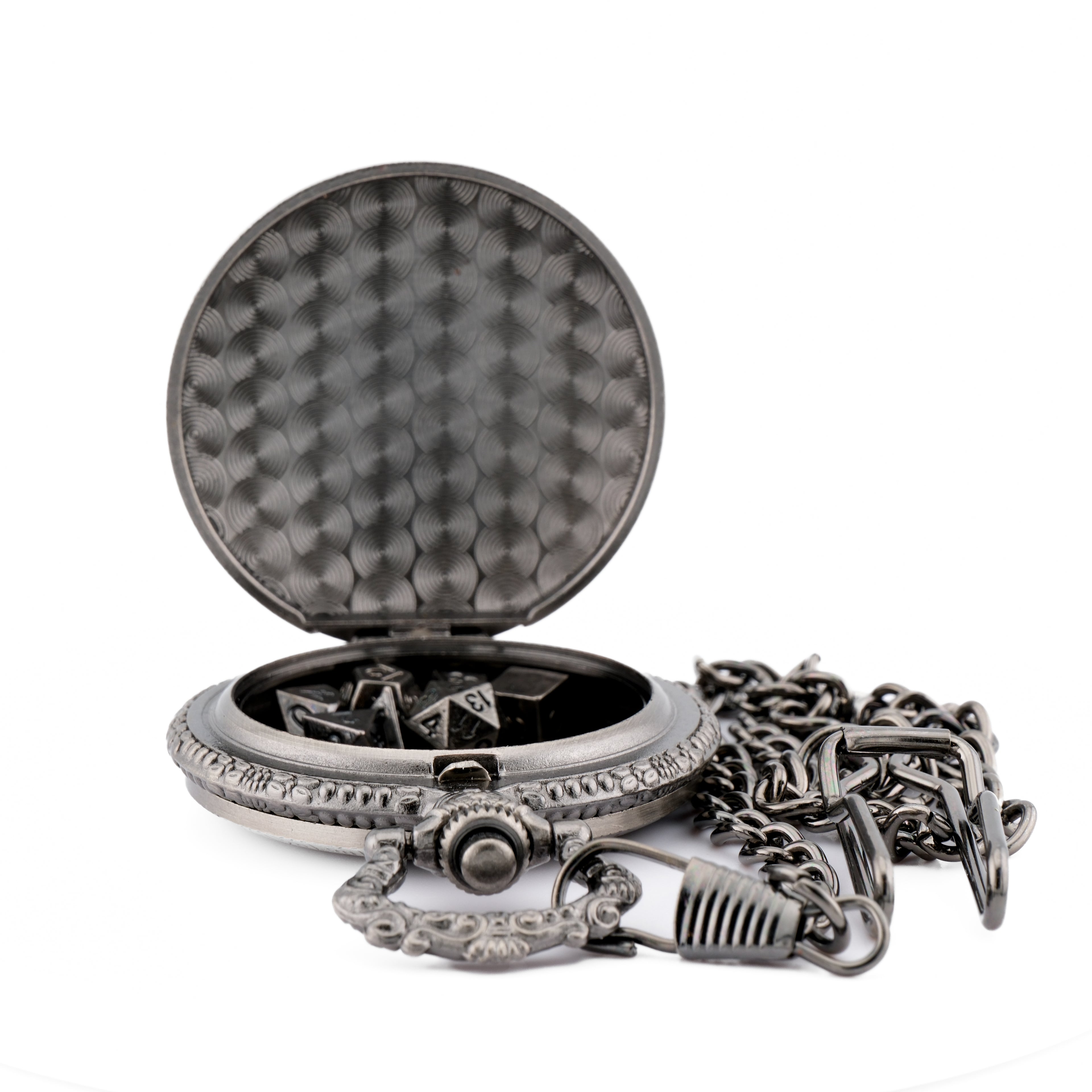 Forge Hammer Pocket Watch Mini Dice Set - 7-Piece TTRPG Dice