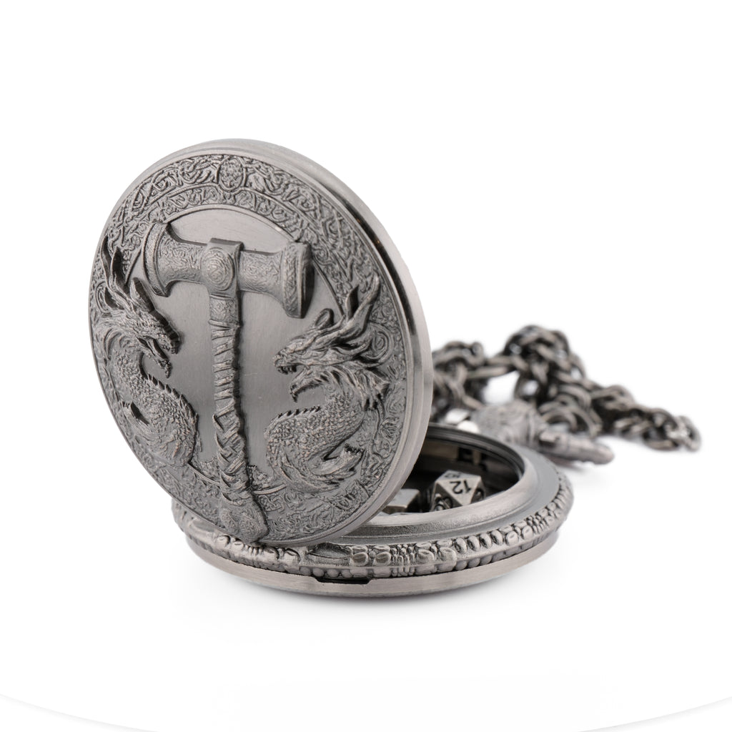 Forge Hammer Pocket Watch Mini Dice Set - 7-Piece TTRPG Dice