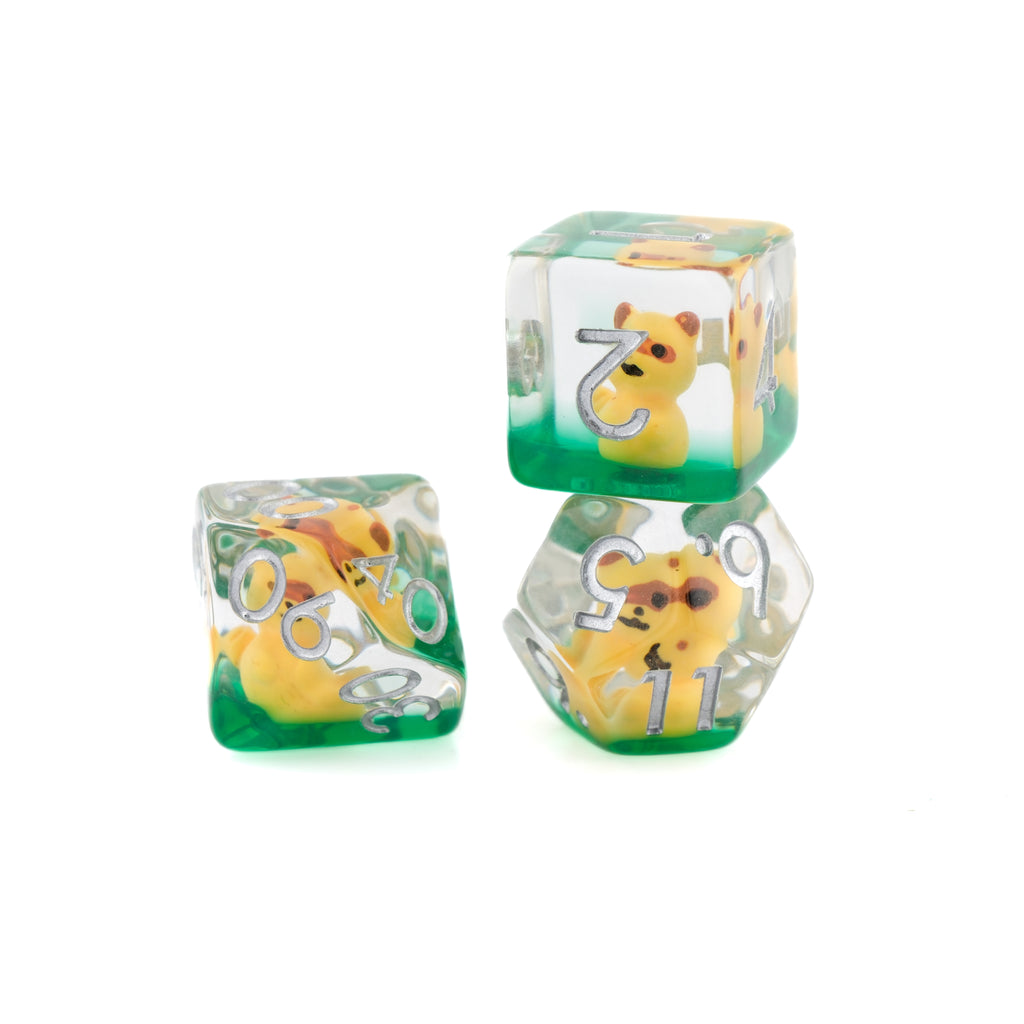 Racoon Resin DnD 7 Piece Dice Set