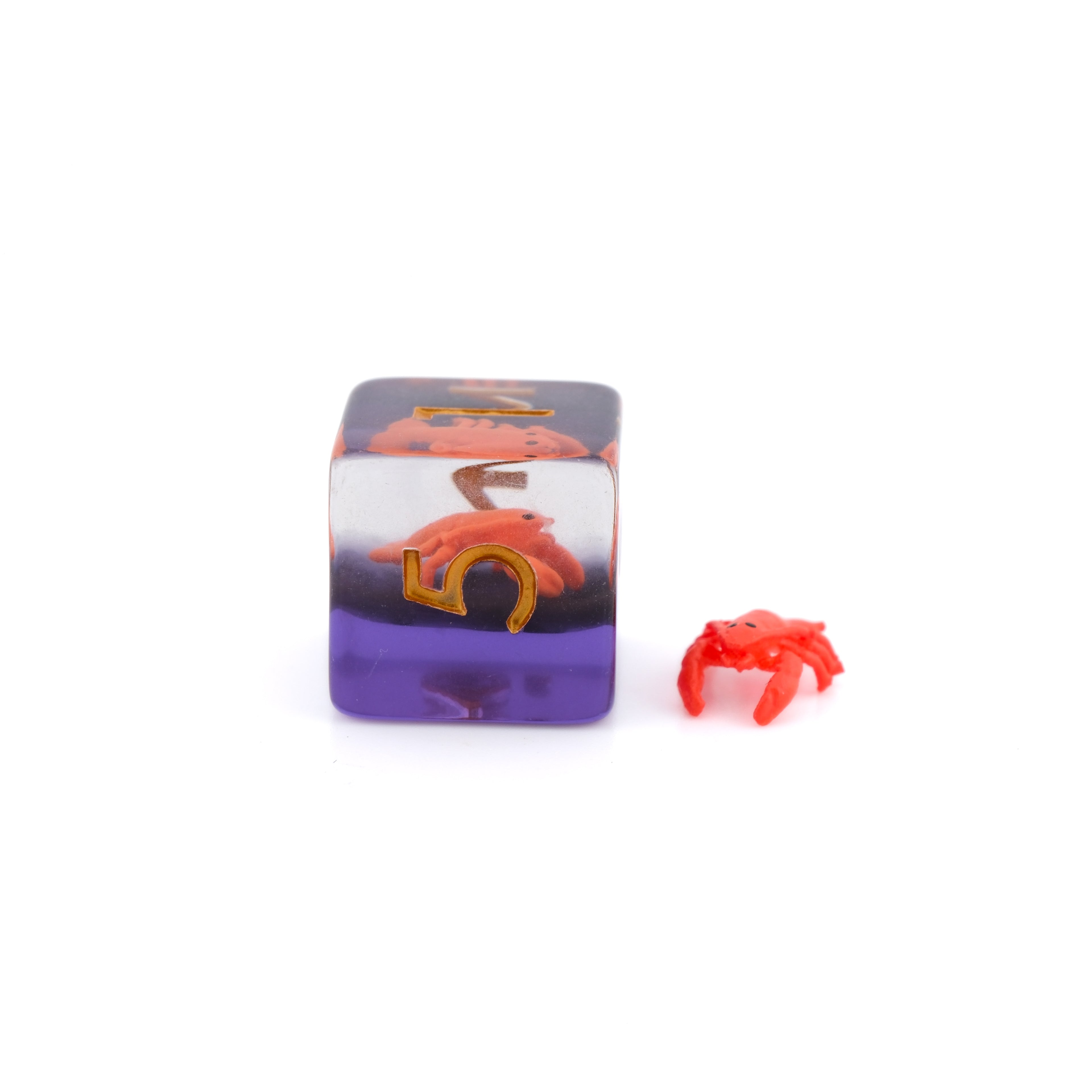 Lobster Resin DnD Dice Set: 7-Piece Crustacean RPG Dice