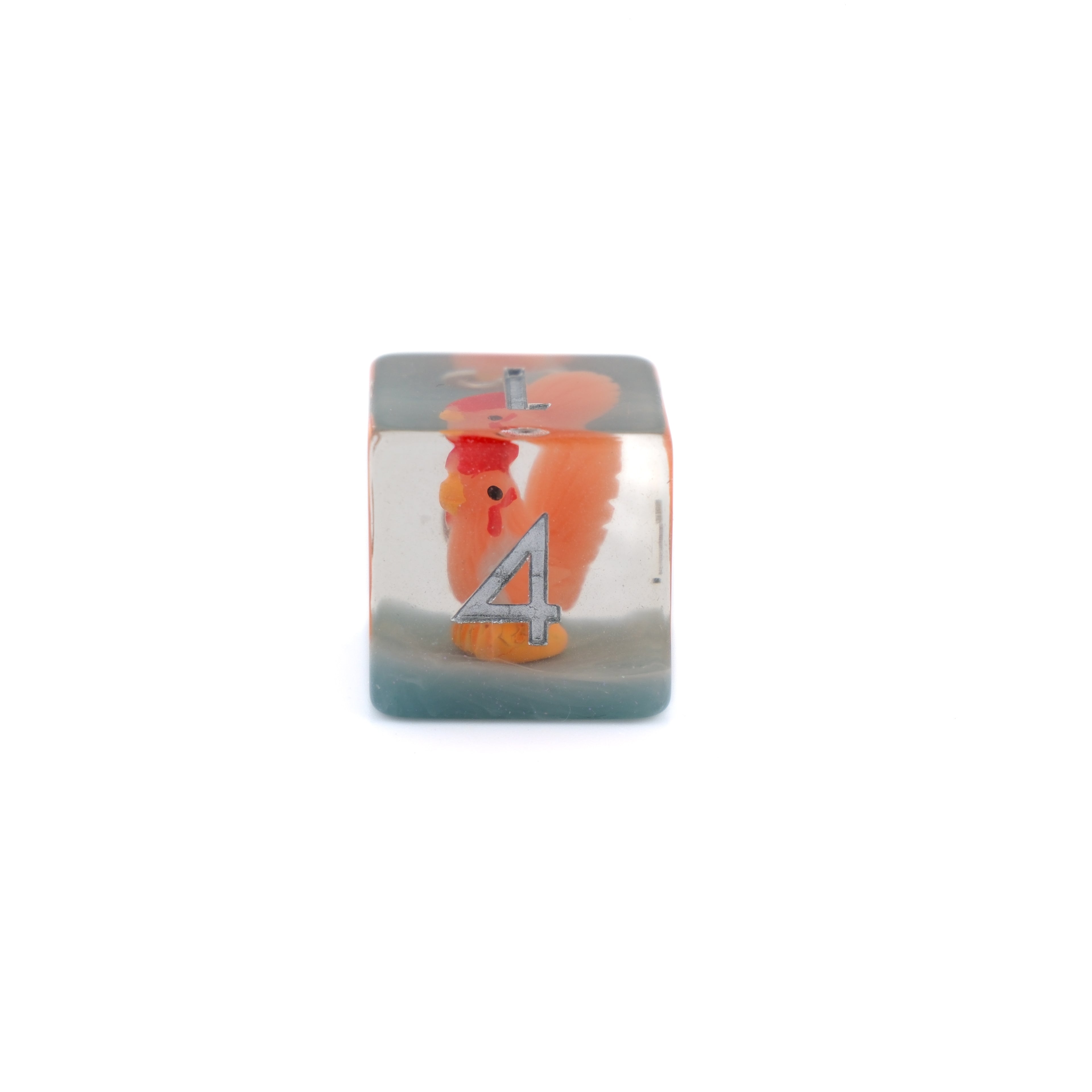 Chicken DnD Dice Set: 7-Piece Resin RPG Dice