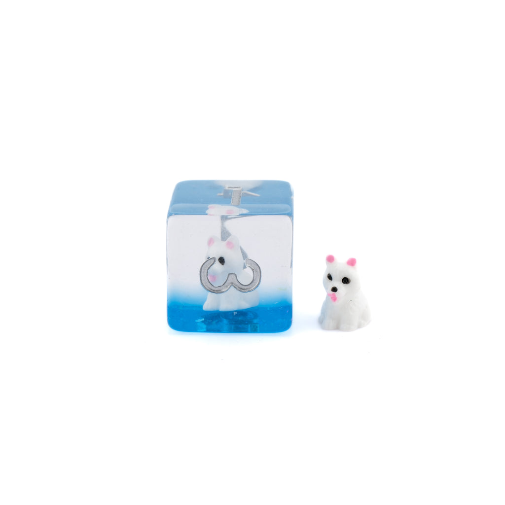 Samoyed Dog Resin DnD 7 Piece Dice Set