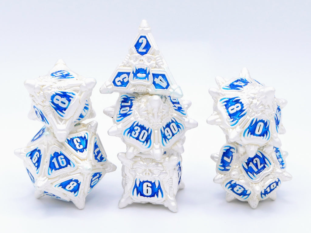 Orc Metal DnD Dice Set: 7 Piece Monster RPG Dice
