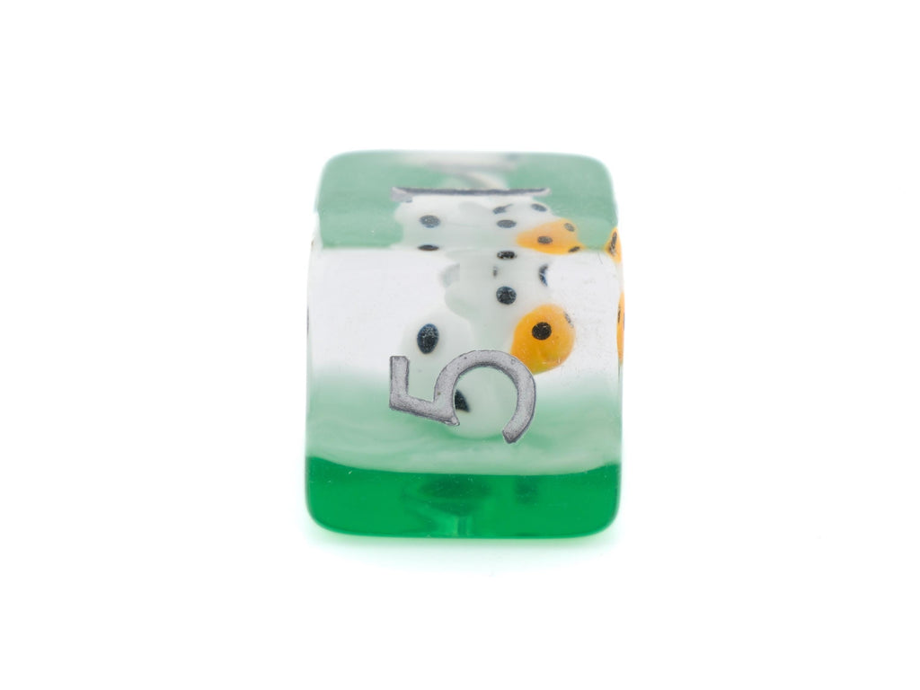 Cow Resin DnD Dice Set: 7 Piece Bovine RPG Dice
