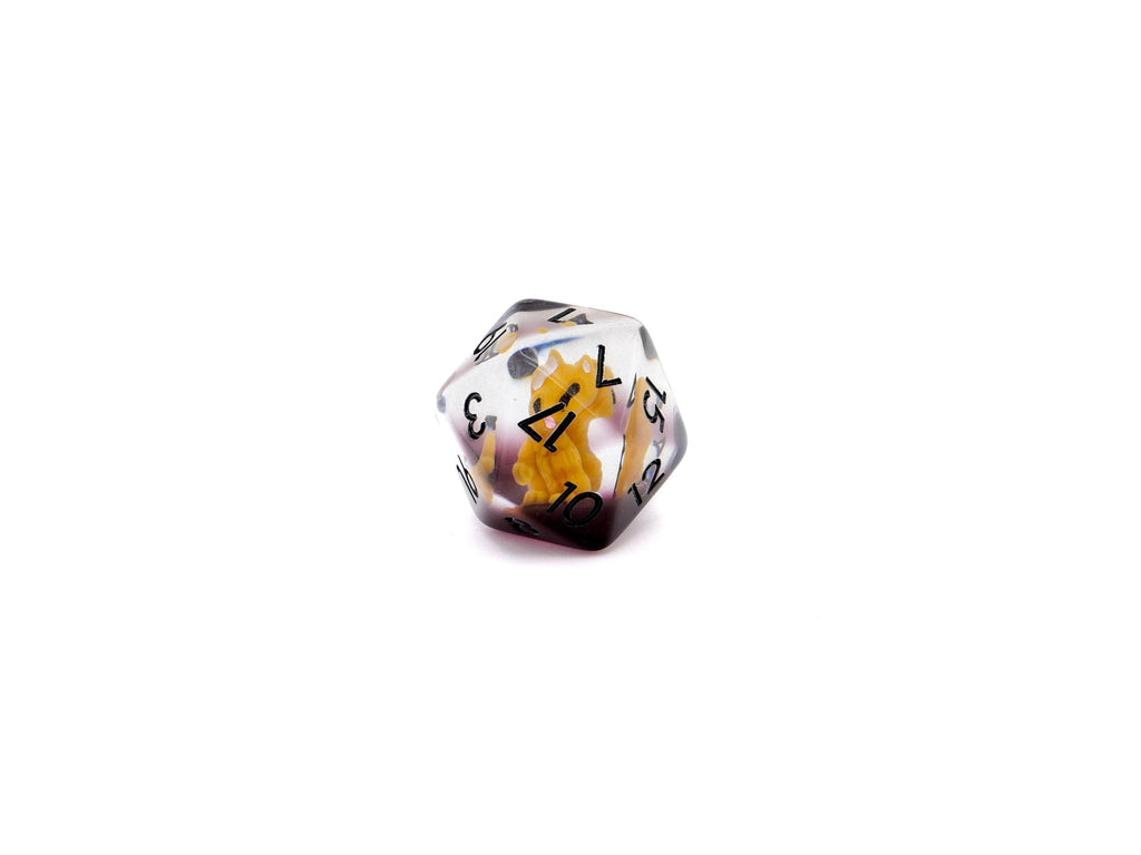Squirrel Resin DnD Dice Set: 7-Piece Animal RPG Dice