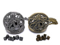 Octopus Pocket Watch Metal DnD Dice Set: Locket 7 Piece RPG Dice