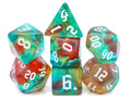 Elemental Spectrum Acrylic DnD Dice Set: 7 Piece RPG Dice