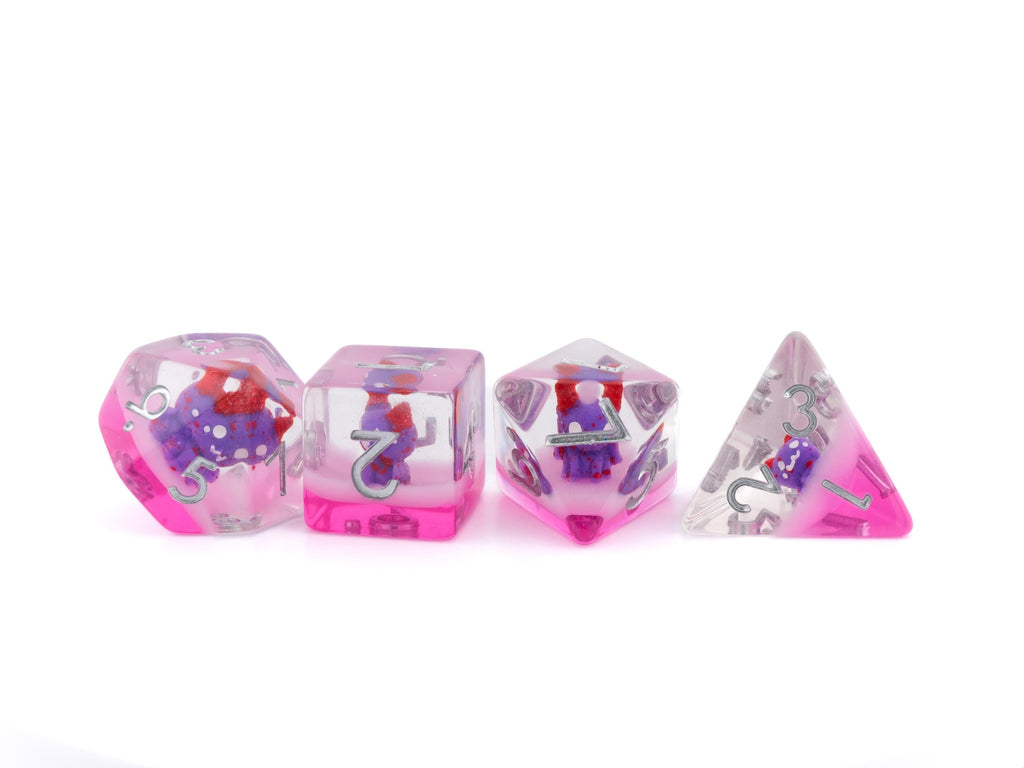 Demon Cat DnD Dice Set | 7 Piece Resin RPG Dice | Cute Supernatural Kitty | Tabletop RPG | Dungeons and Dragons | Nerdy Gamer Gift