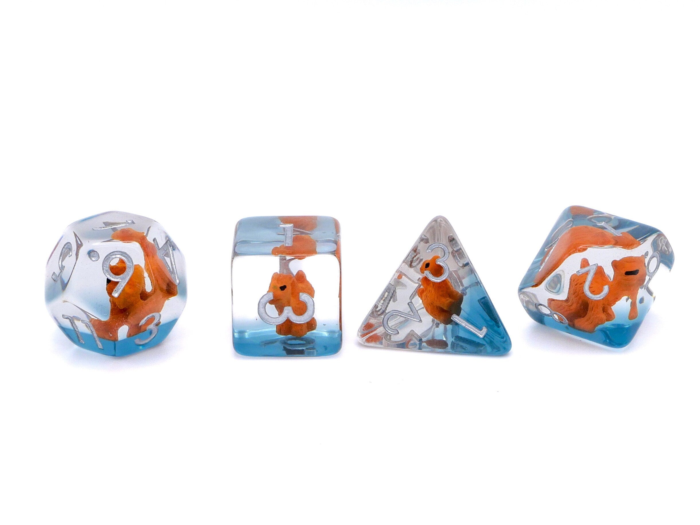 Camel DnD Dice Set: 7-Piece Resin RPG Dice