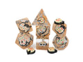 Pizza Resin DnD Dice Set: 7-Piece RPG Dice for Dungeons and Dragons