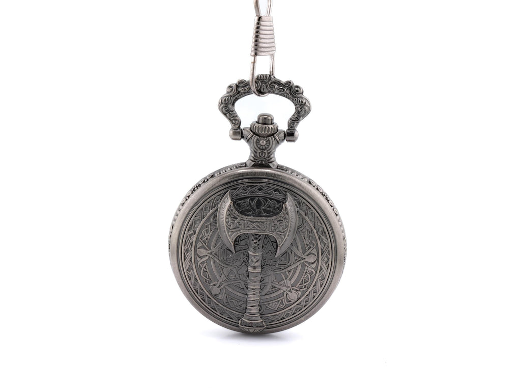 Battle Axe Pocket Watch DnD Dice Set: Mini Metal RPG Dice