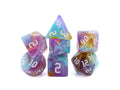 Ethereal Blaze Acrylic DnD Dice Set: 7 Piece RPG Dice