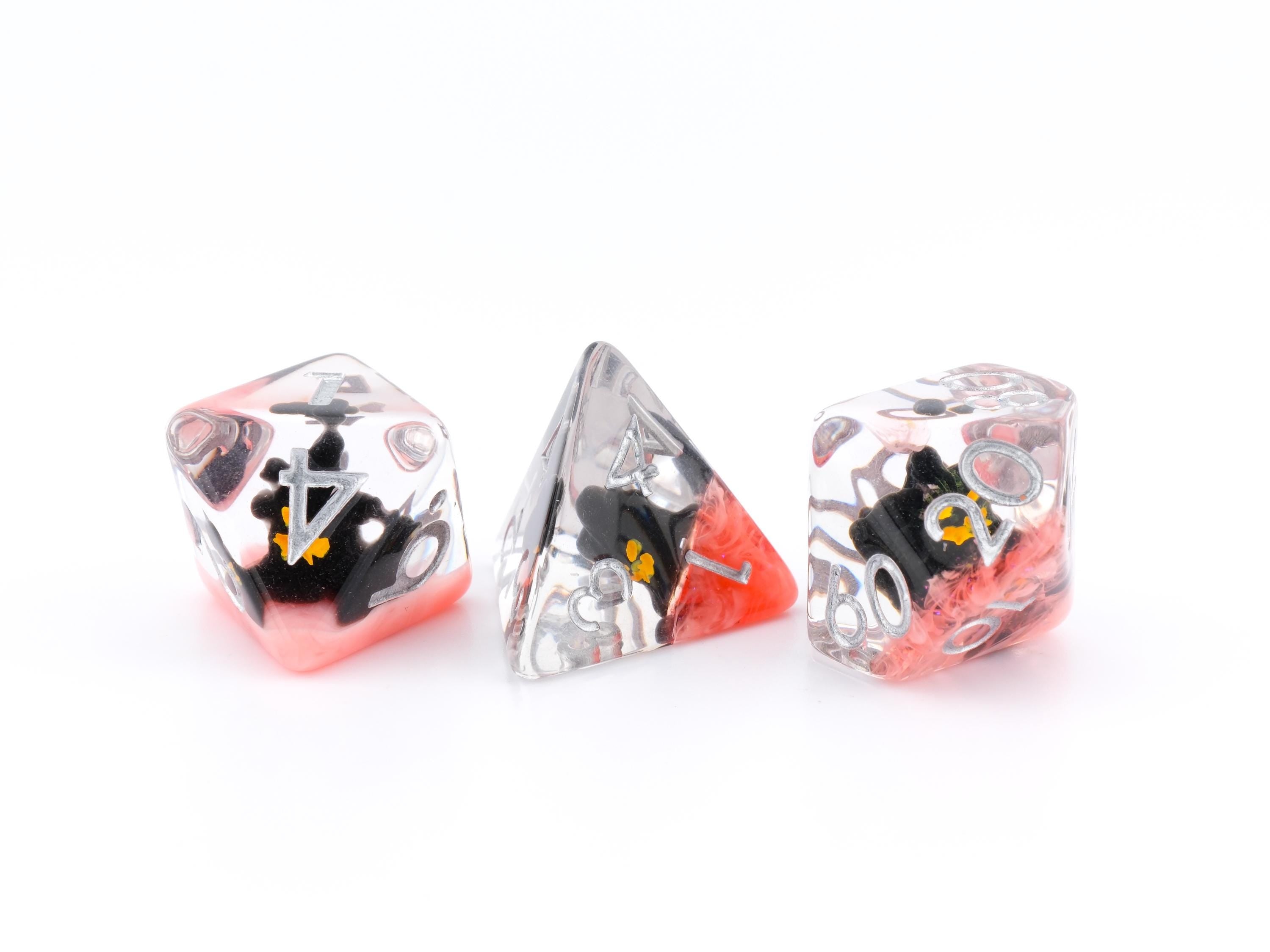 Ent Tree Resin DnD Dice Set: 7-Piece Mystical Creature RPG Dice